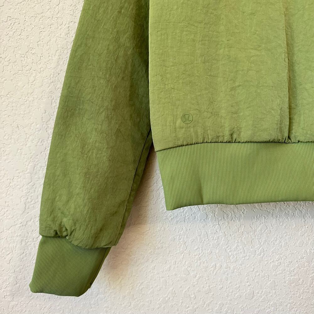 LULULEMON Non-Stop Bomber Jacket Green Foliage Insulated Reversible - Picture 10 of 16